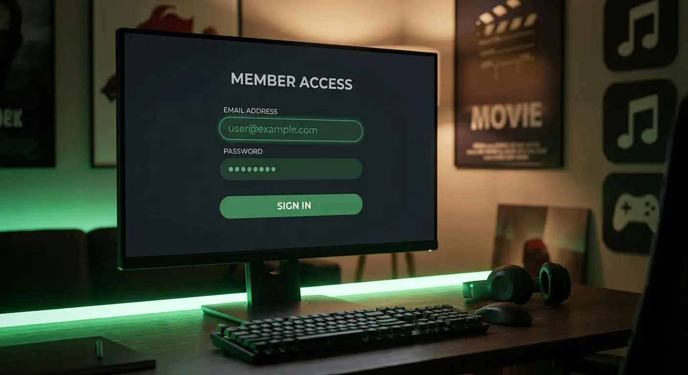 Desktop login interface for PlayOJO account access