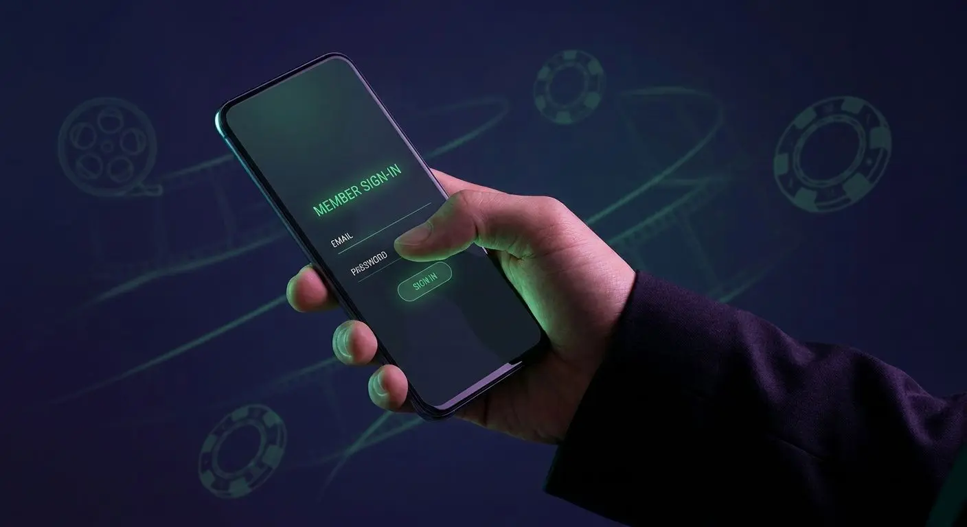 Mobile PlayOJO login screen on smartphone