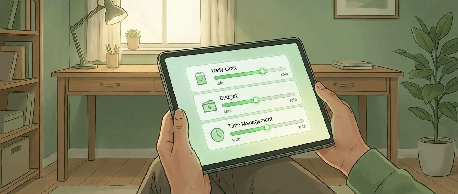 Responsible play controls on a secure gaming account interface