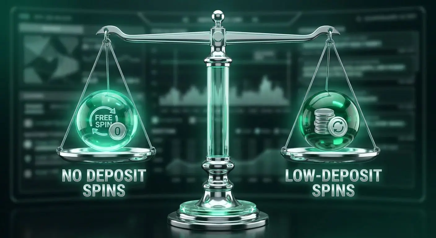 Visual comparison of no deposit and low-deposit spins