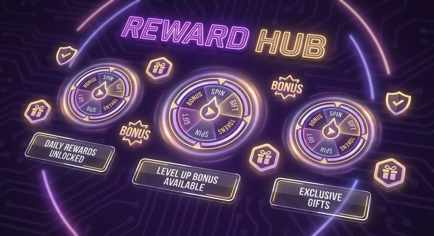 Bonus and free spins themed visual with clear reward style