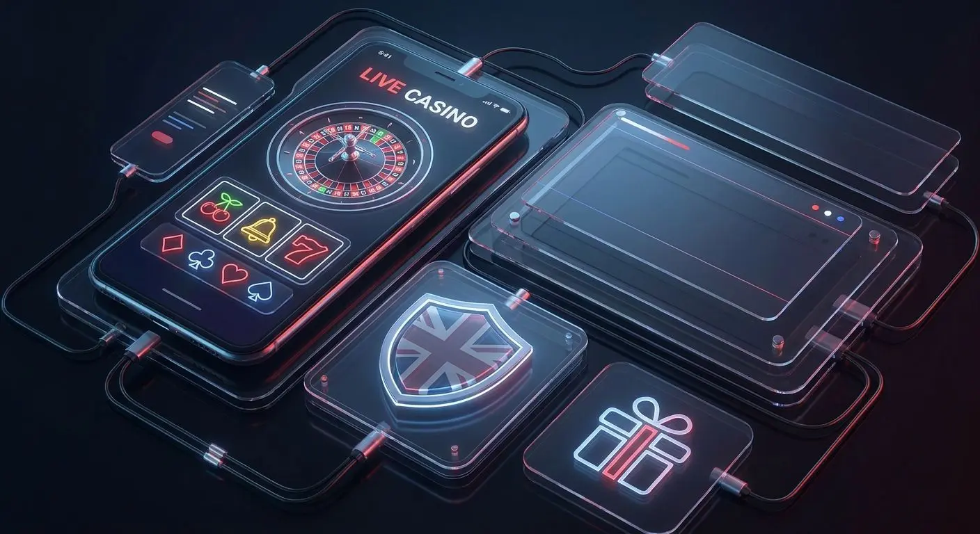 Illustration of game variety, rewards, mobile play and account safety