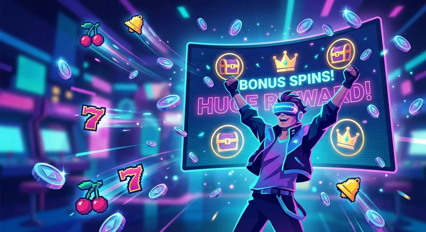 Player celebrating welcome spins and bonus style rewards