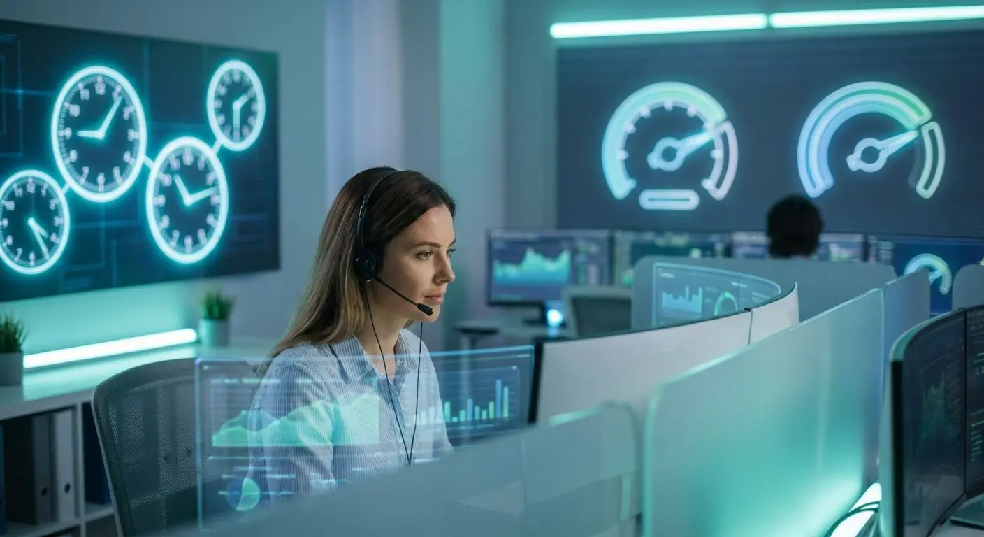 Support operator with 24 hour response time visual
