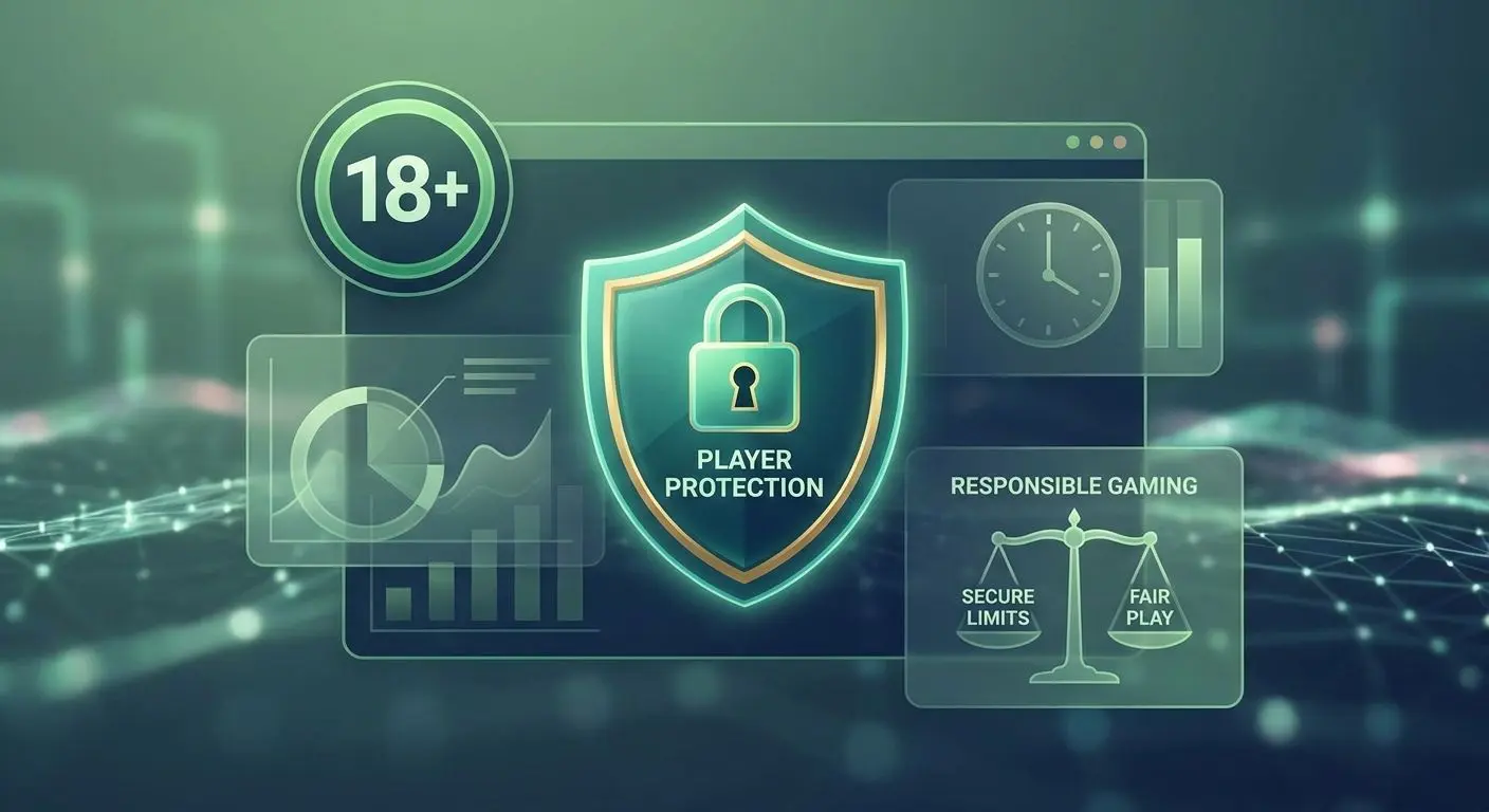 Responsible gaming and 18 plus safety illustration